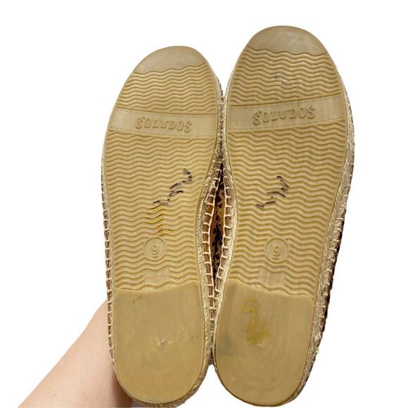 Soludos Perforated Leather Espadrille Flat Smoking Loafers size 9 - Picture 8 of 9